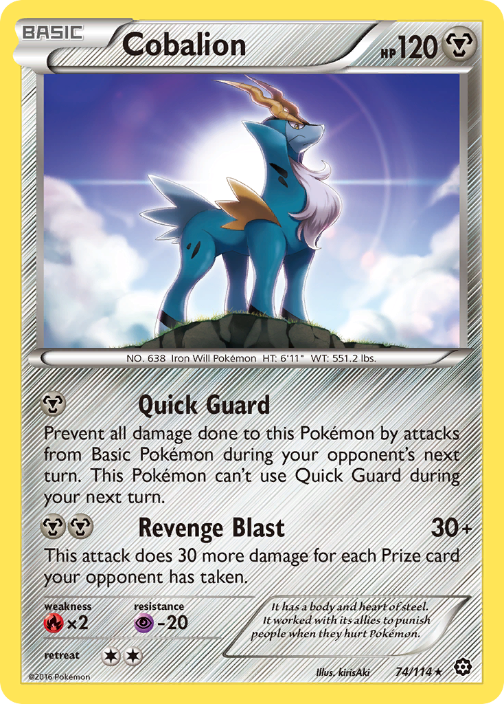 Cobalion (74/114) [XY: Steam Siege] | Good Games Morley