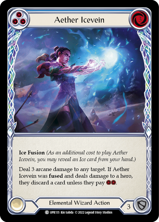 Aether Icevein (Blue) [UPR115] (Uprising)  Rainbow Foil | Good Games Morley