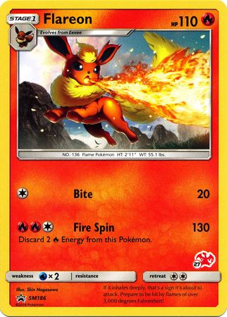 Flareon (SM186) (Charizard Stamp #27) [Battle Academy 2020] | Good Games Morley