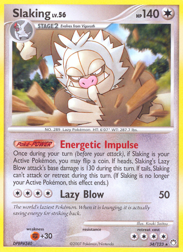 Slaking (34/123) [Diamond & Pearl: Mysterious Treasures] | Good Games Morley