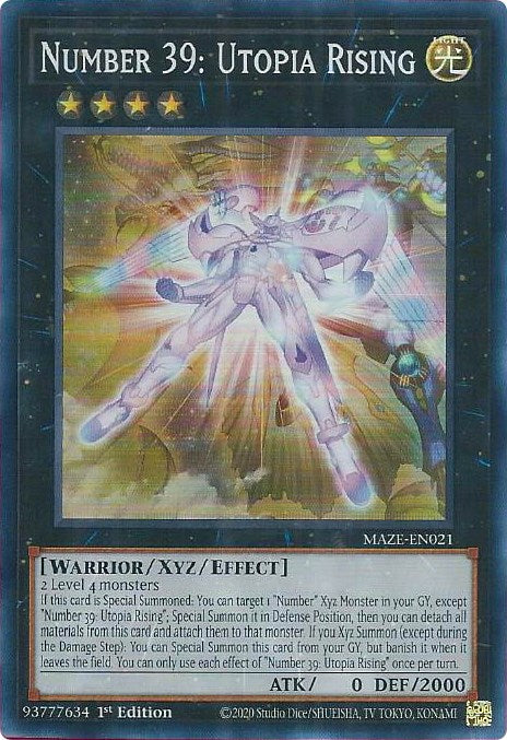 Number 39: Utopia Rising [MAZE-EN021] Super Rare | Good Games Morley
