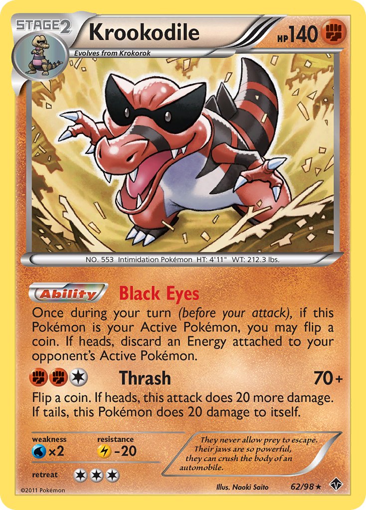 Krookodile (62/98) (Theme Deck Exclusive) [Black & White: Emerging Powers] | Good Games Morley
