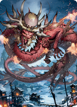 Atsushi, the Blazing Sky 2 Art Card [Kamigawa: Neon Dynasty Art Series] | Good Games Morley