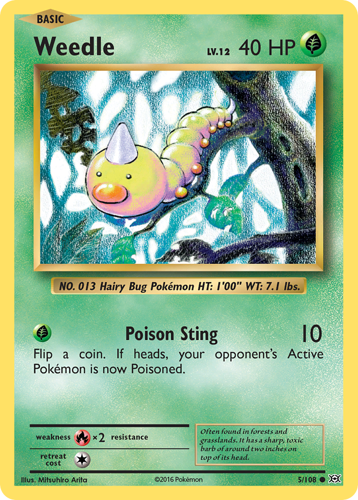 Weedle (5/108) [XY: Evolutions] | Good Games Morley
