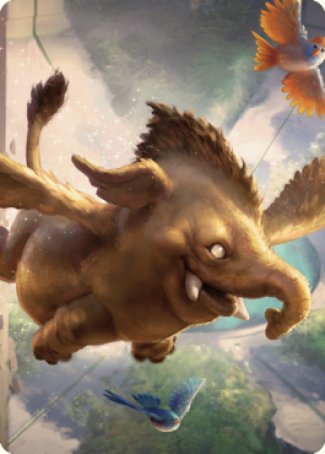 Lulu, Loyal Hollyphant Art Card (18) [Commander Legends: Battle for Baldur's Gate Art Series] | Good Games Morley
