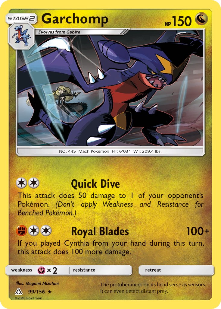 Garchomp (99/156) (Cracked Ice Holo) (Theme Deck Exclusive) [Sun & Moon: Ultra Prism] | Good Games Morley