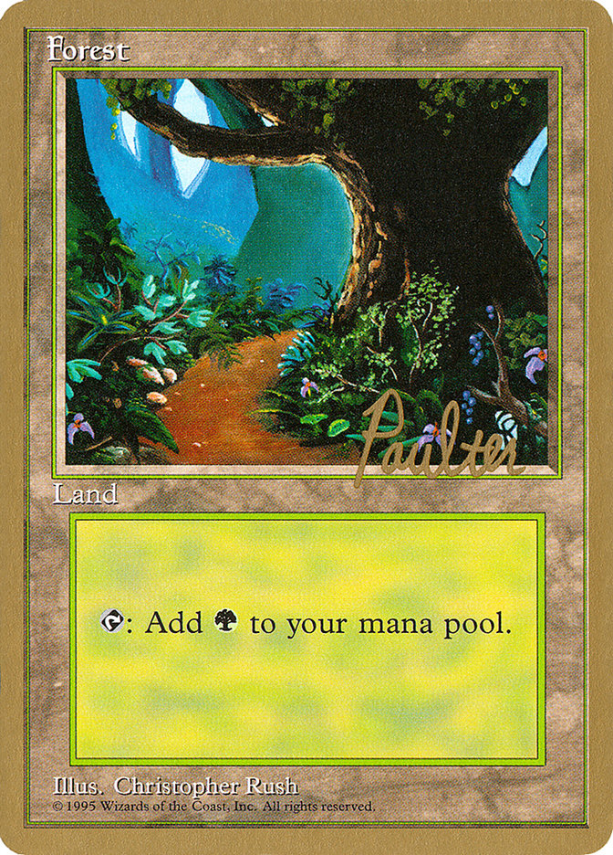 Forest (pp376) (Preston Poulter) [Pro Tour Collector Set] | Good Games Morley
