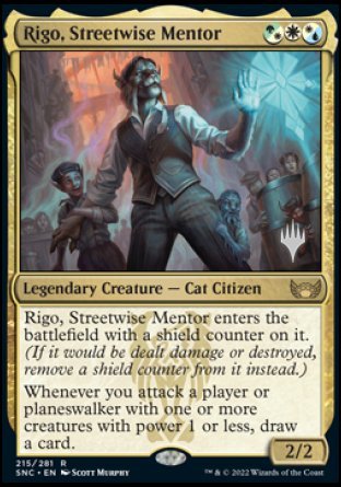 Rigo, Streetwise Mentor (Promo Pack) [Streets of New Capenna Promos] | Good Games Morley