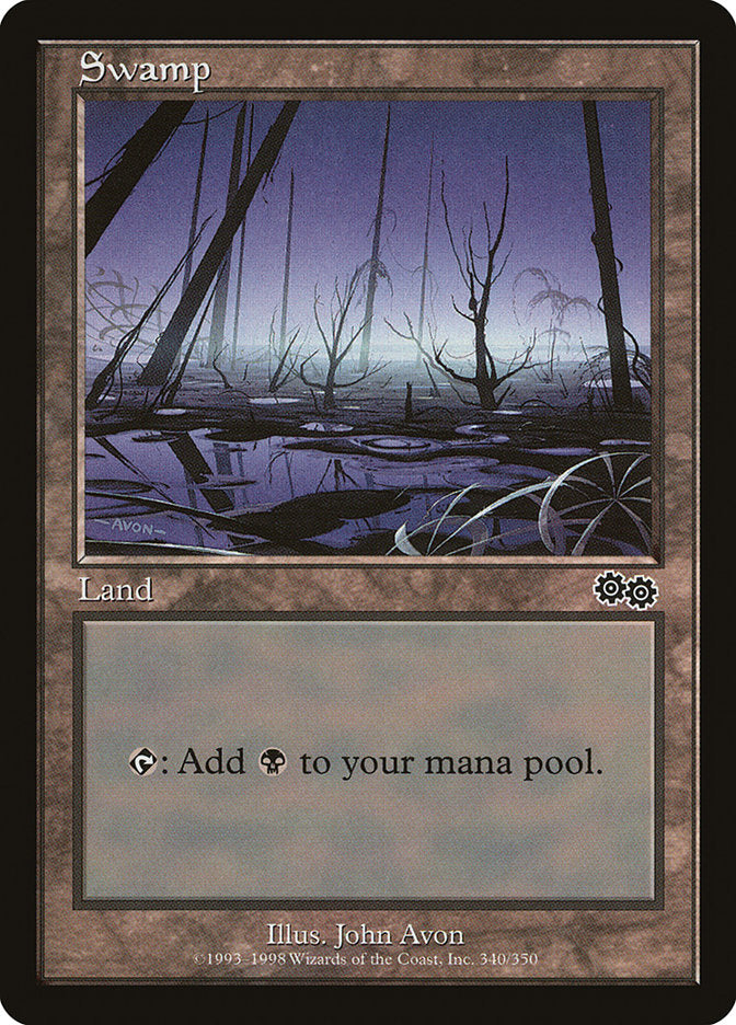 Swamp (340) [Urza's Saga] | Good Games Morley
