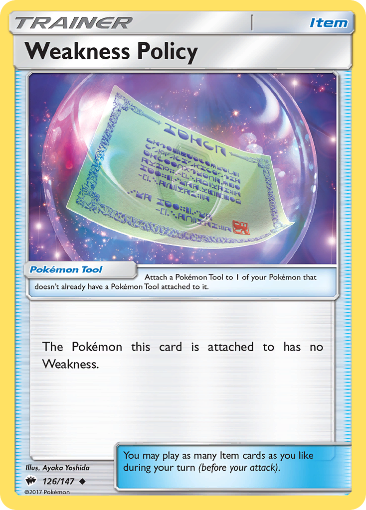 Weakness Policy (126/147) [Sun & Moon: Burning Shadows] | Good Games Morley
