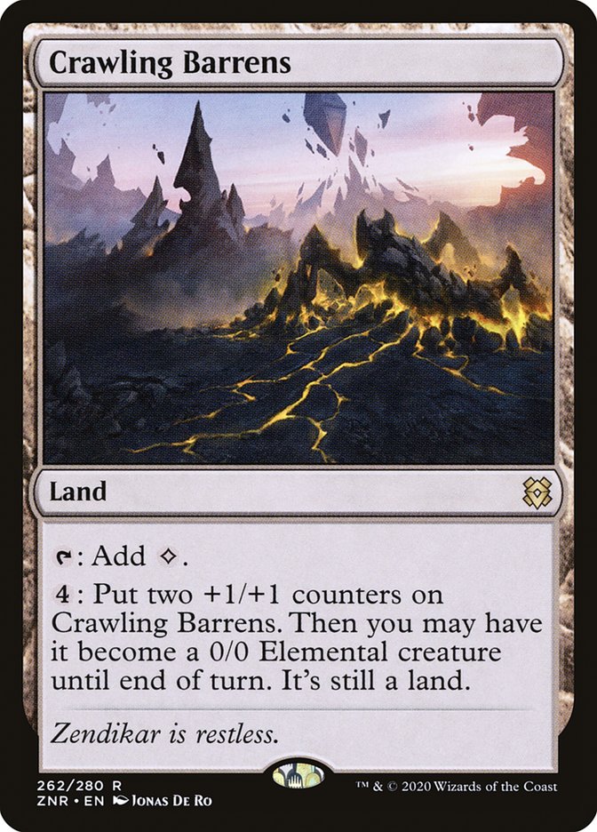Crawling Barrens [Zendikar Rising] | Good Games Morley