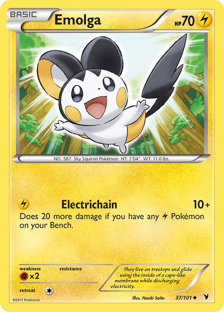 Emolga (37/101) [Black & White: Noble Victories] | Good Games Morley