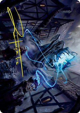 Dreamshackle Geist Art Card (Gold-Stamped Signature) [Innistrad: Crimson Vow Art Series] | Good Games Morley