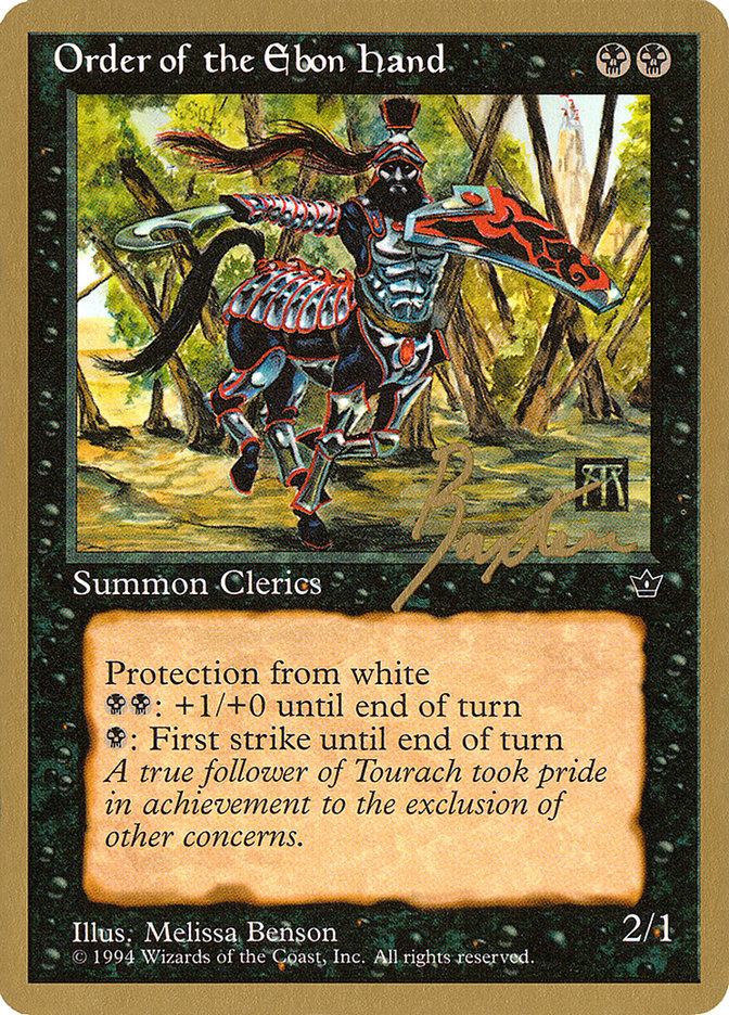 Order of the Ebon Hand (Benson) (George Baxter) [Pro Tour Collector Set] | Good Games Morley