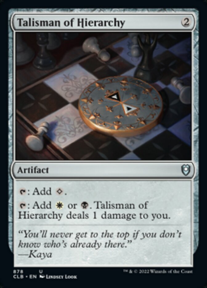 Talisman of Hierarchy [Commander Legends: Battle for Baldur's Gate] | Good Games Morley