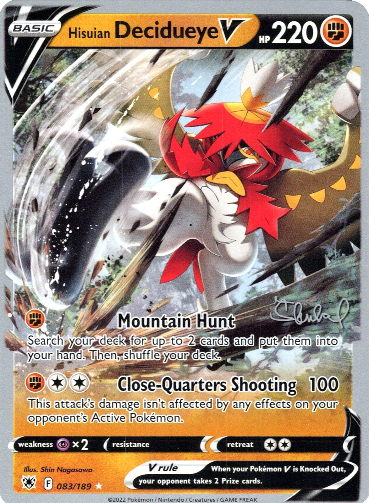 Hisuian Decidueye V (083/189) (ADP - Ondrej Skubal) [World Championships 2022] | Good Games Morley
