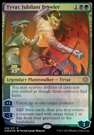 Tyvar, Jubilant Brawler [Phyrexia: All Will Be One Prerelease Promos] | Good Games Morley