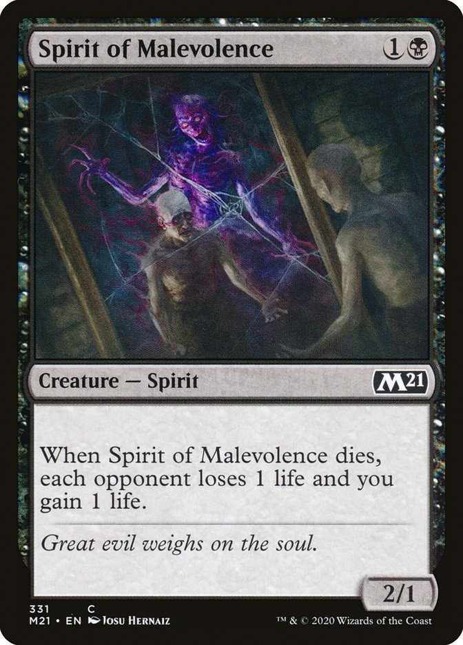 Spirit of Malevolence [Core Set 2021] | Good Games Morley