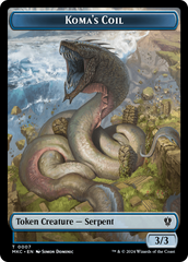 Drake // Koma's Coil Double-Sided Token [Murders at Karlov Manor Commander Tokens] | Good Games Morley