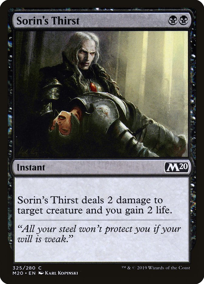 Sorin's Thirst [Core Set 2020] | Good Games Morley