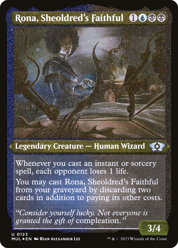 Rona, Sheoldred's Faithful (Foil Etched) [Multiverse Legends] | Good Games Morley