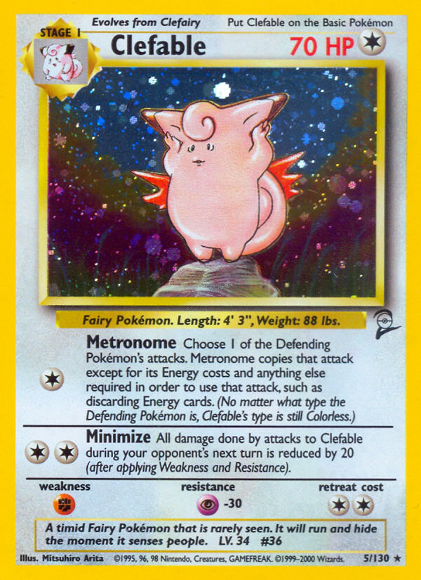 Clefable (5/130) [Base Set 2] | Good Games Morley