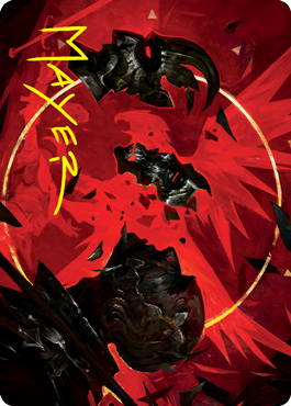 Abrade Art Card (Gold-Stamped Signature) [Innistrad: Crimson Vow Art Series] | Good Games Morley