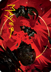Abrade Art Card (Gold-Stamped Signature) [Innistrad: Crimson Vow Art Series] | Good Games Morley