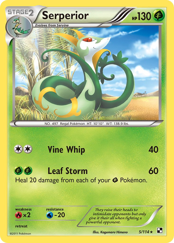 Serperior (5/114) (Cracked Ice Holo) (Theme Deck Exclusive) [Black & White: Base Set] | Good Games Morley