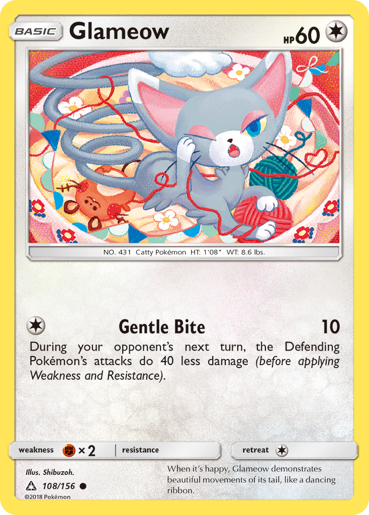 Glameow (108/156) [Sun & Moon: Ultra Prism] | Good Games Morley