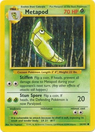 Metapod (54/102) [Base Set Unlimited] | Good Games Morley