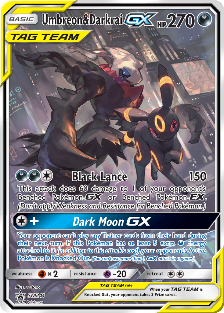 Umbreon & Darkrai GX (SM241) (Jumbo Card) [Sun & Moon: Black Star Promos] | Good Games Morley