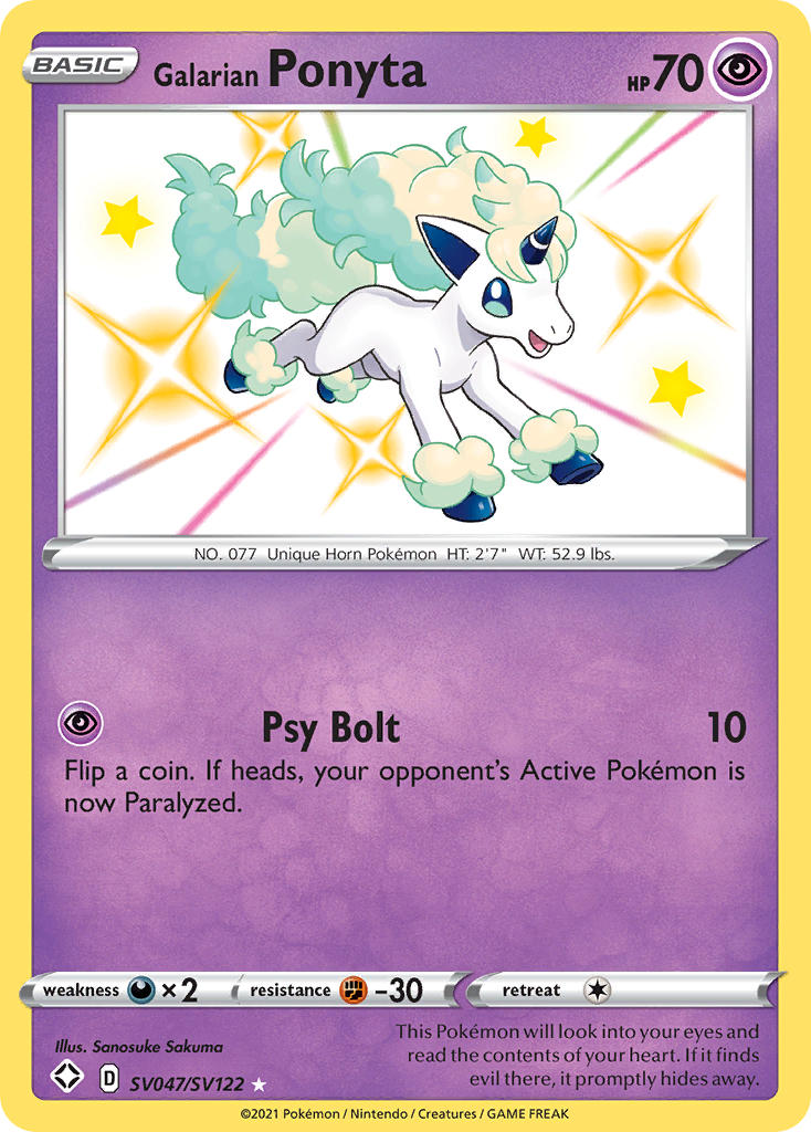Galarian Ponyta (SV047/SV122) [Sword & Shield: Shining Fates] | Good Games Morley