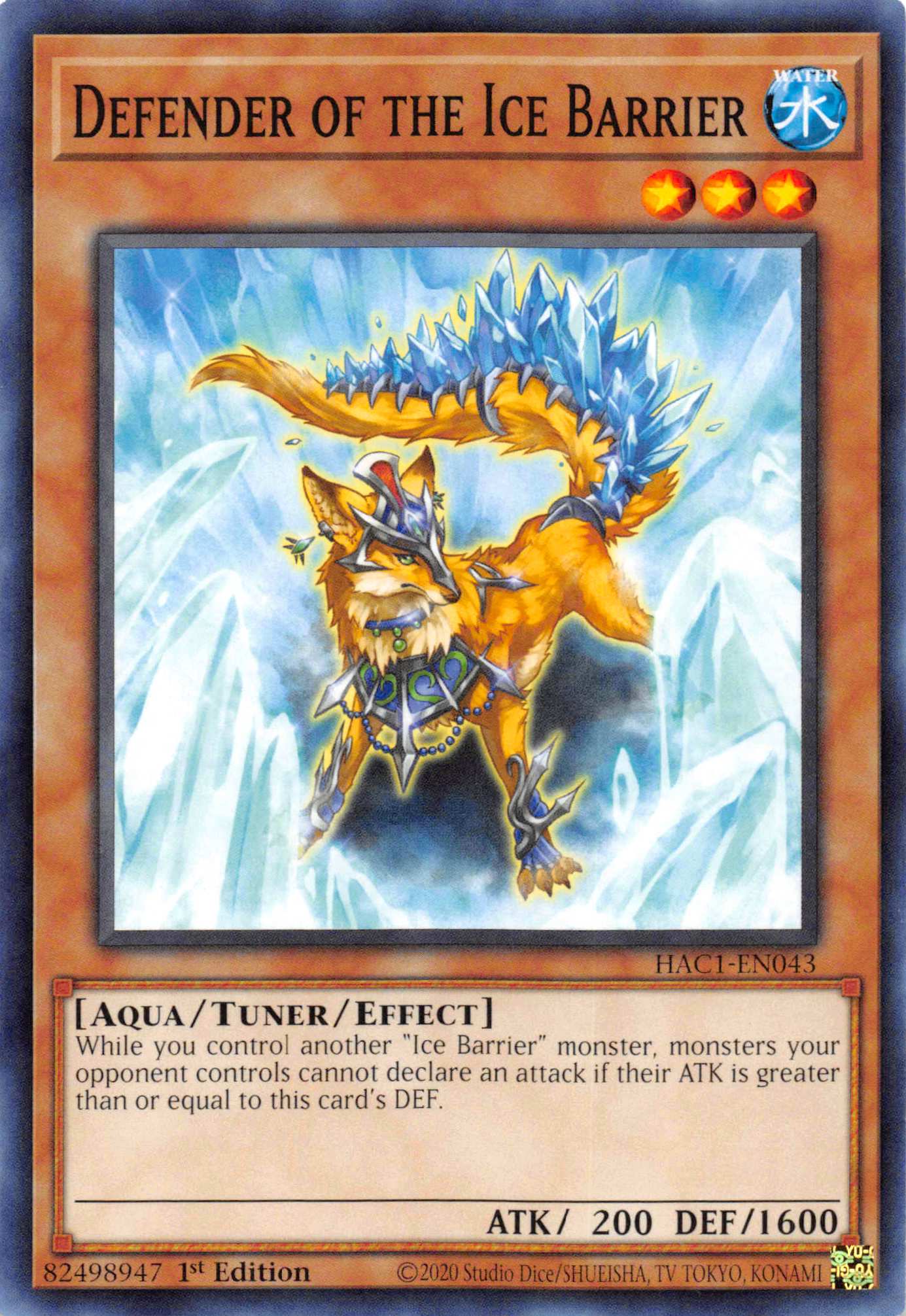 Defender of the Ice Barrier [HAC1-EN043] Common | Good Games Morley