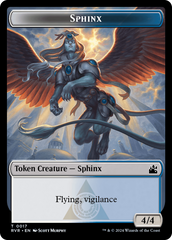 Bird // Sphinx Double-Sided Token [Ravnica Remastered Tokens] | Good Games Morley