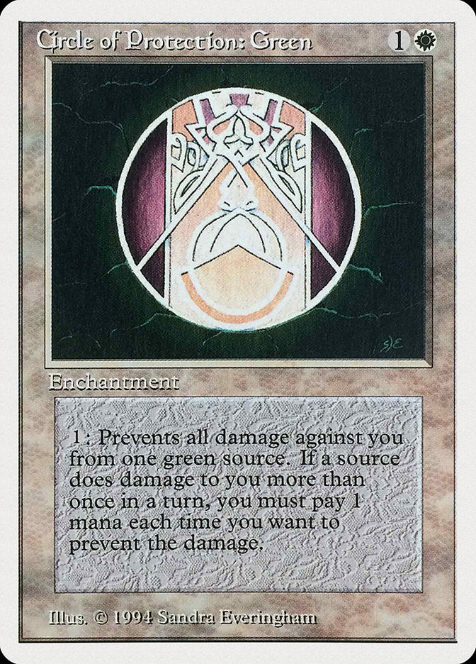 Circle of Protection: Green [Summer Magic / Edgar] | Good Games Morley
