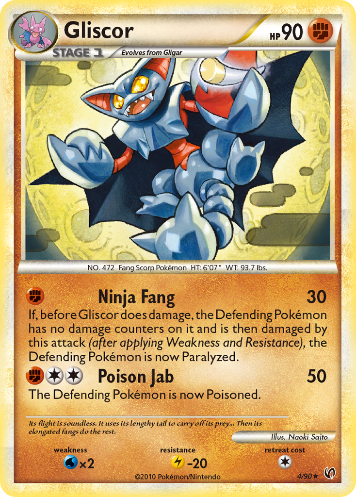 Gliscor (4/90) [HeartGold & SoulSilver: Undaunted] | Good Games Morley
