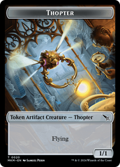 Thopter // Rhino Warrior Double-Sided Token [Murders at Karlov Manor Commander Tokens] | Good Games Morley
