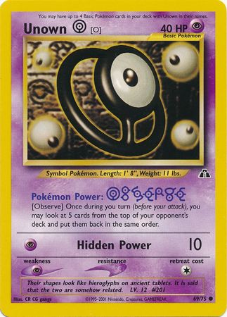 Unown [O] (69/75) [Neo Discovery Unlimited] | Good Games Morley