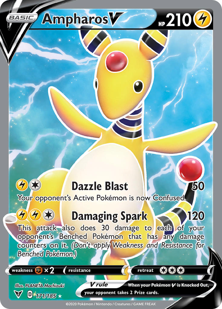 Ampharos V (171/185) [Sword & Shield: Vivid Voltage] | Good Games Morley