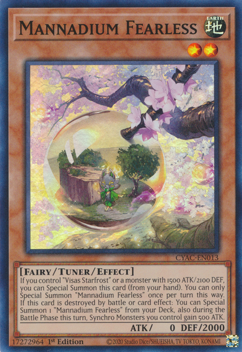 Mannadium Fearless [CYAC-EN013] Super Rare | Good Games Morley