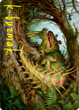 Blex, Vexing Pest Art Card (Gold-Stamped Signature) [Strixhaven: School of Mages Art Series] | Good Games Morley