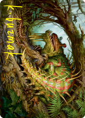 Blex, Vexing Pest Art Card (Gold-Stamped Signature) [Strixhaven: School of Mages Art Series] | Good Games Morley