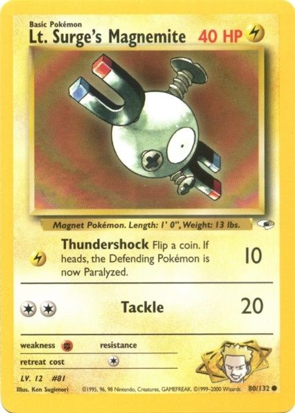 Lt. Surge's Magnemite (80/132) [Gym Heroes Unlimited] | Good Games Morley