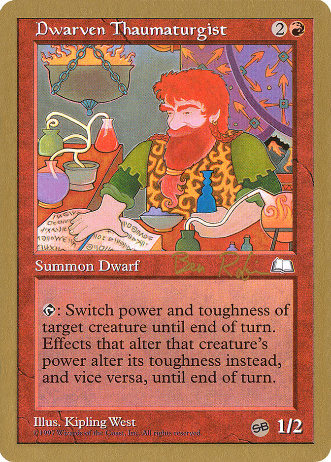 Dwarven Thaumaturgist (Ben Rubin) (SB) [World Championship Decks 1998] | Good Games Morley