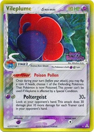 Vileplume (17/110) (Delta Species) (Stamped) [EX: Holon Phantoms] | Good Games Morley