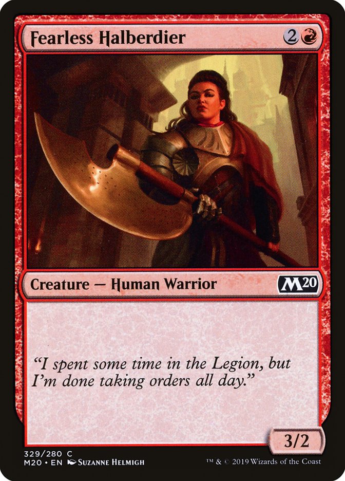 Fearless Halberdier [Core Set 2020] | Good Games Morley