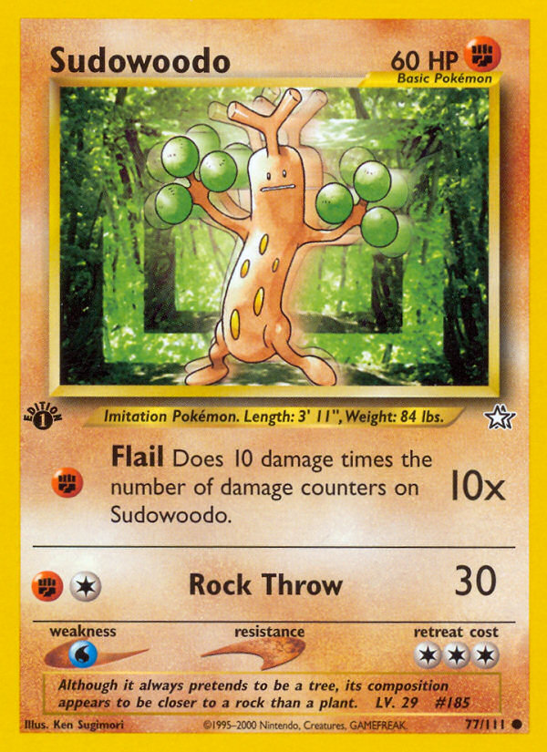 Sudowoodo (77/111) [Neo Genesis 1st Edition] | Good Games Morley