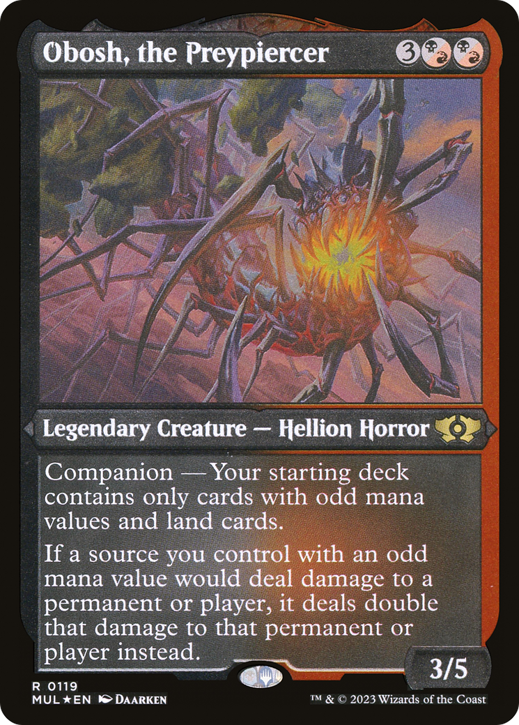Obosh, the Preypiercer (Foil Etched) [Multiverse Legends] | Good Games Morley