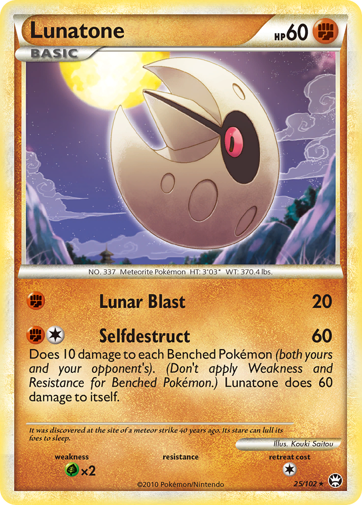 Lunatone (25/102) [HeartGold & SoulSilver: Triumphant] | Good Games Morley